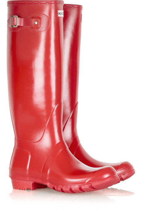 Hunter Original Tall Wellington Boots in Red